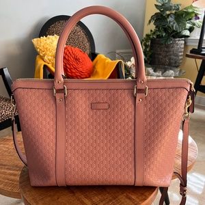 Gucci Soft Pink Leather GG Guccissima